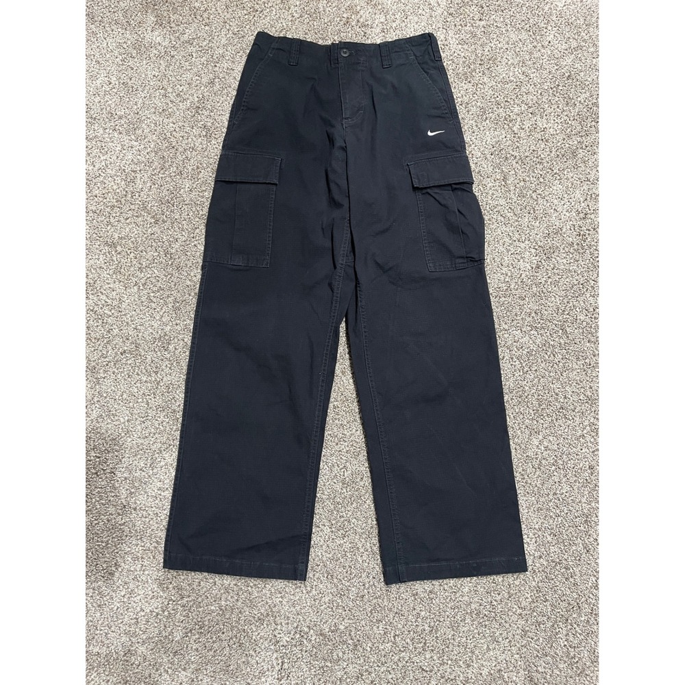 Nike SB Mens Ripstop Cargo Pants Black Size 30 Skateboarding Trousers